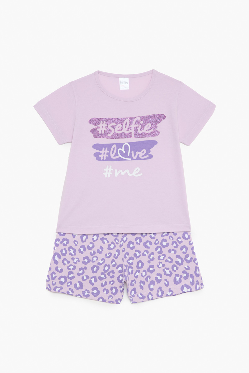 Kinderschlafanzug Mädchen Pretty Baby 63165 LILA