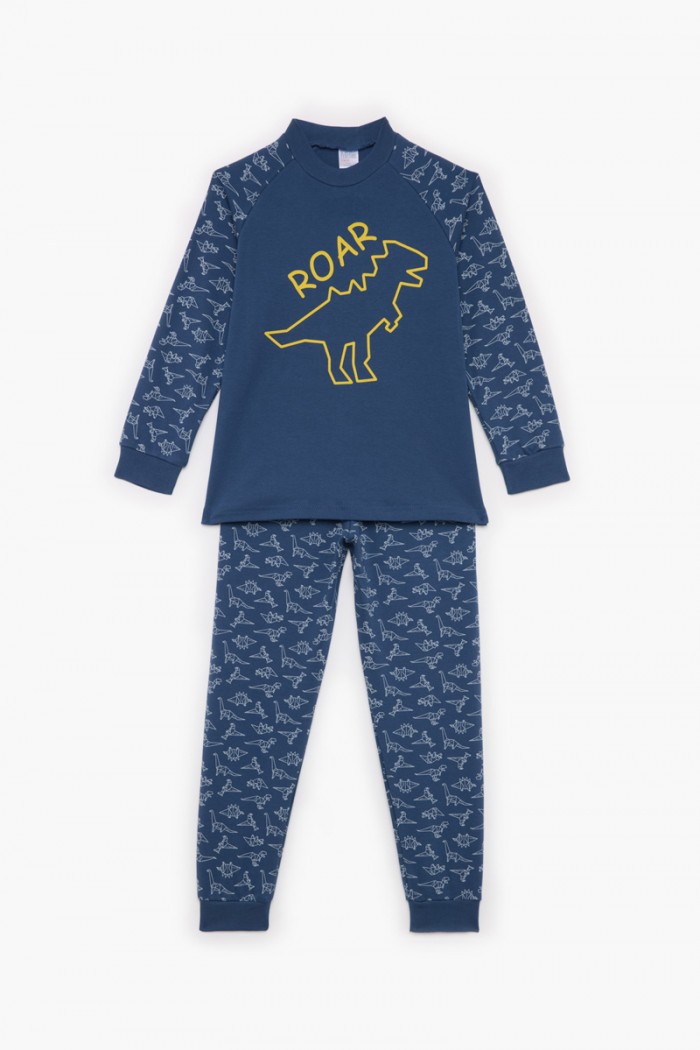 Teenage winter pajamas for boys PRETTY BABY 63813 BLUE DROPS