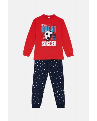 Teenager-Schlafanzug für Jungen PRETTY BABY 63823 ROT