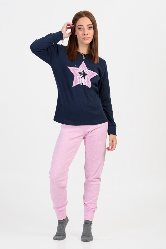 Teenage girl's pajamas PRETTY BABY 64886 BLUE DROPS