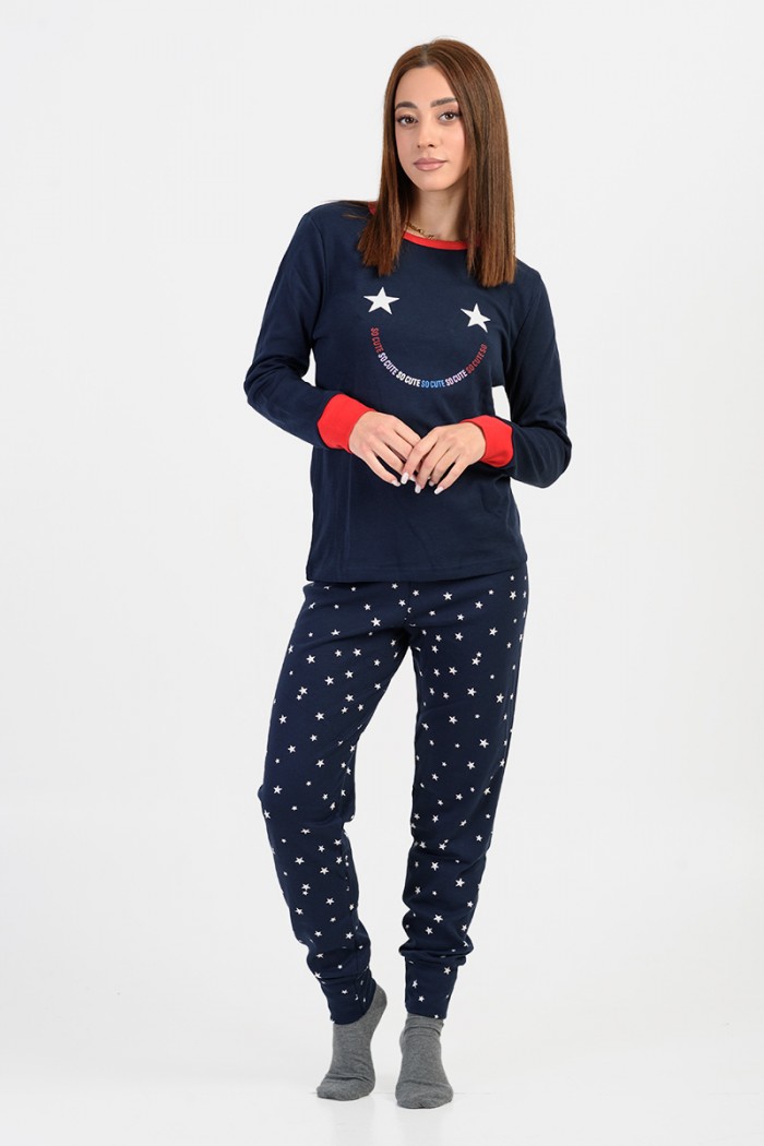 Teenage girl's pajamas PRETTY BABY 64891 BLUE DROPS