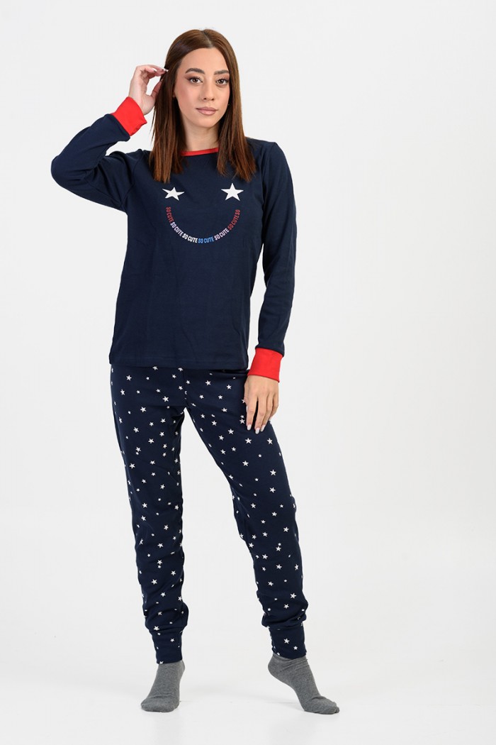 Teenage girl's pajamas PRETTY BABY 64891 BLUE DROPS