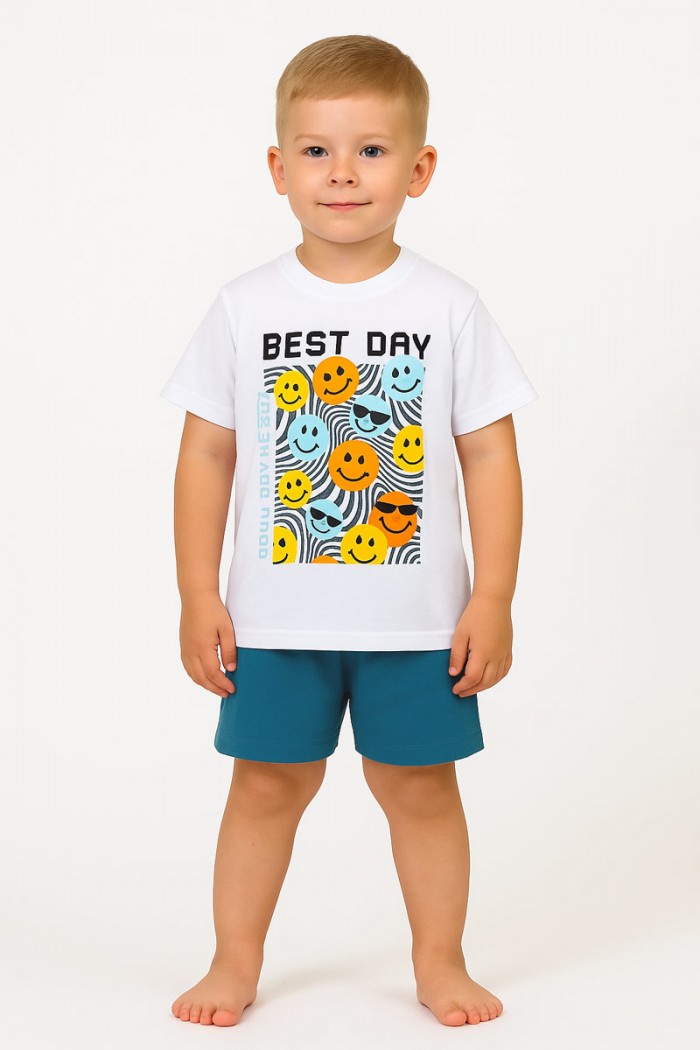 Children's pyjamas boy Pretty Baby 65389 WHITE