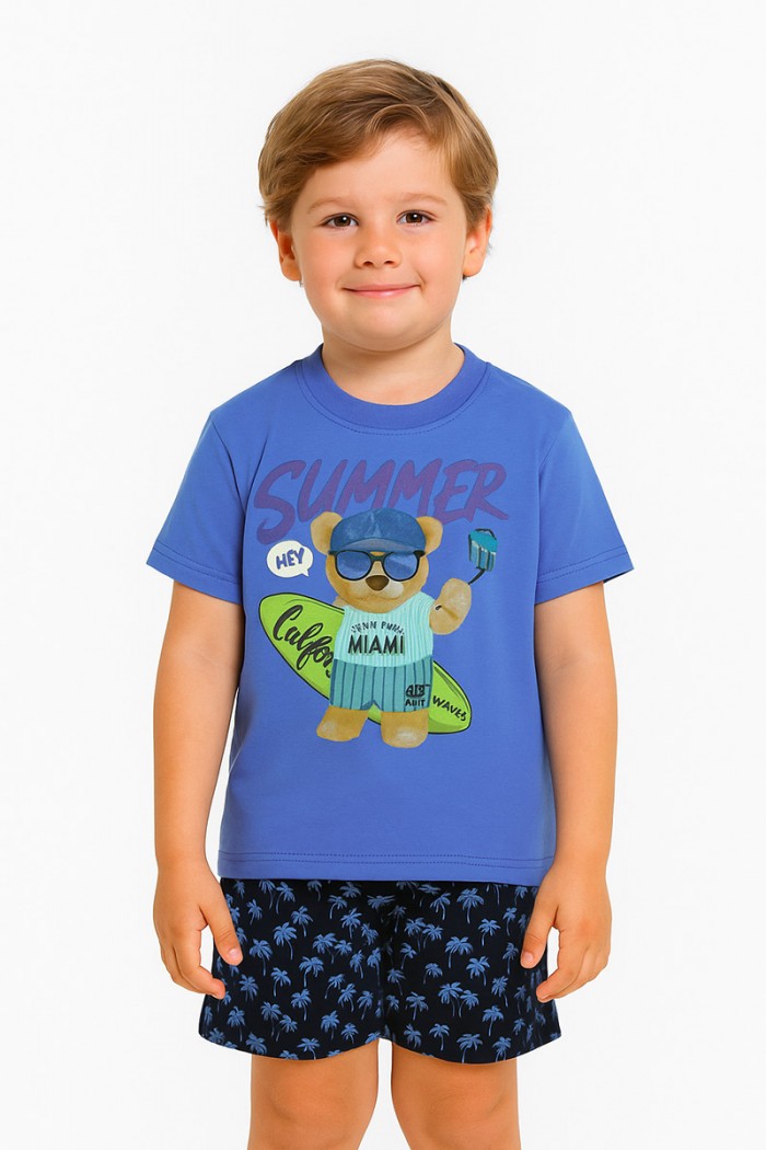 Pretty Baby Boy's Pajamas 65391 Cabbage and Blue