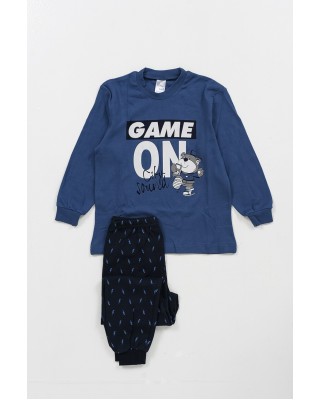 Kinderschlafanzug für Jungen PRETTY BABY 68181 BLAU