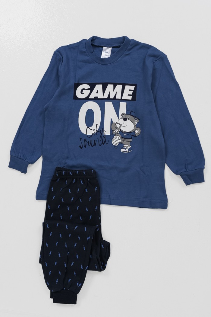 Kinderschlafanzug für Jungen PRETTY BABY 68181 BLAU