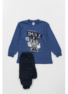 Kinderschlafanzug für Jungen PRETTY BABY 68183 BLAU Kinderschlafanzug für Jungen PRETTY BABY 68183 BLAU
