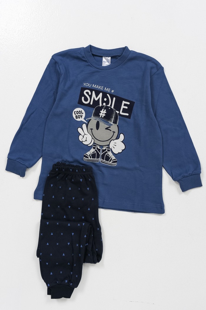 Children's pyjamas for boy PRETTY BABY 68183 BLUE