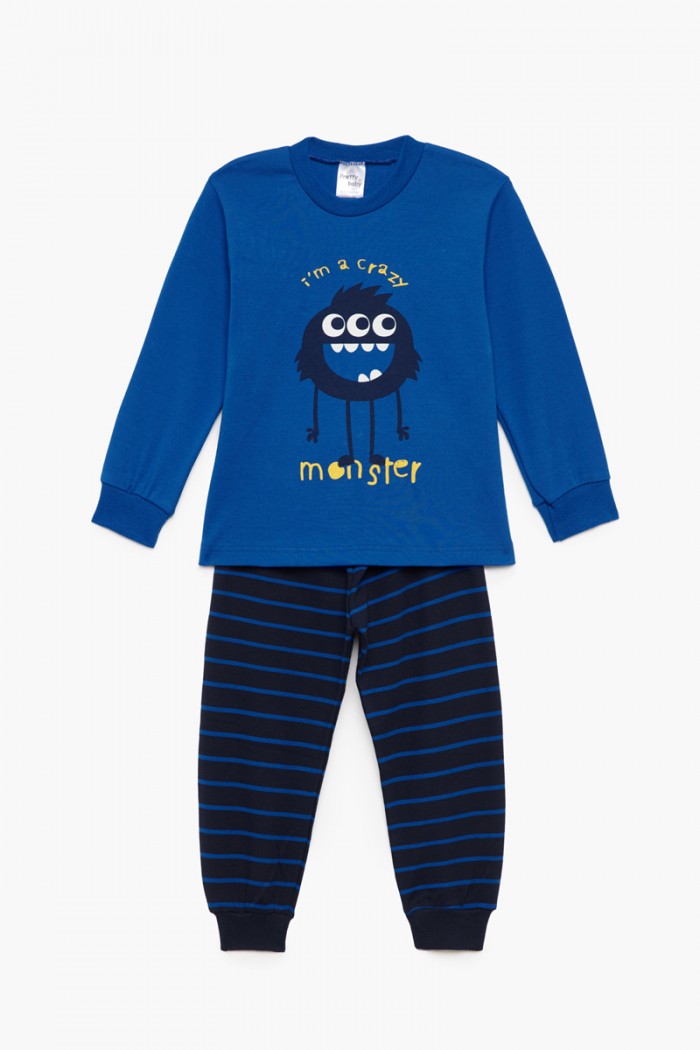 Children's pyjamas for boys PRETTY BABY 68198 Blue Roulette