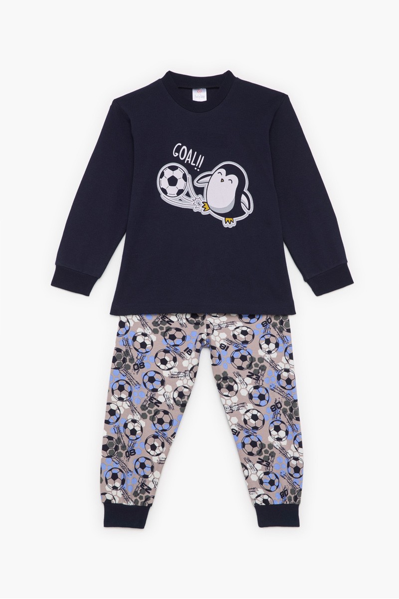 Kinderschlafanzug für Jungen PRETTY BABY 68203 BLUE DROPS
