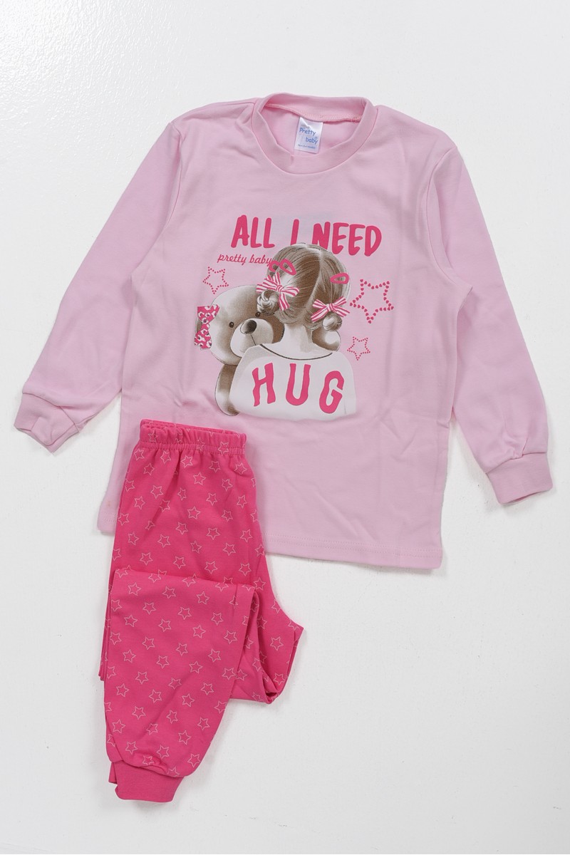 Kinderschlafanzug für Mädchen PRETTY BABY 69183 Kinderschlafanzug für Mädchen PRETTY BABY 69183