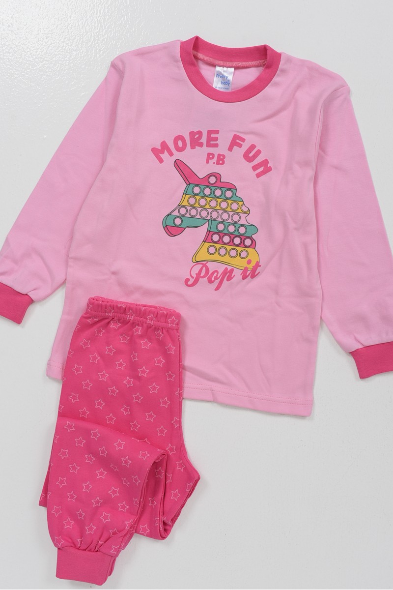 Kinderschlafanzug für Mädchen PRETTY BABY 69185 Kinderschlafanzug für Mädchen PRETTY BABY 69185