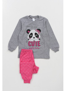 Children's pajamas for girl PRETTY BABY 69187 GREY