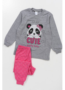 Children's pajamas for girl PRETTY BABY 69187 GREY