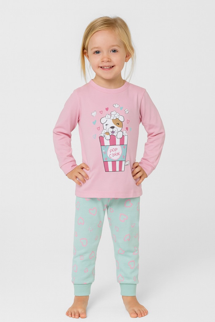 Children's pajamas for girl PRETTY BABY 69206 ROSE