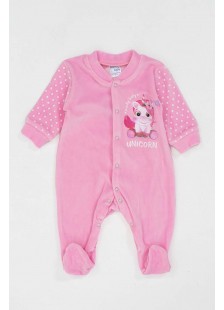 Pretty Baby Velours-Baby-Strampler für Mädchen 35773 WEISS