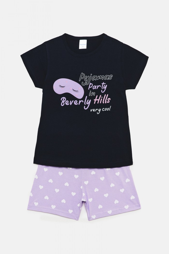 Children's pajamas girl Pretty Baby 63155 Dark Blue
