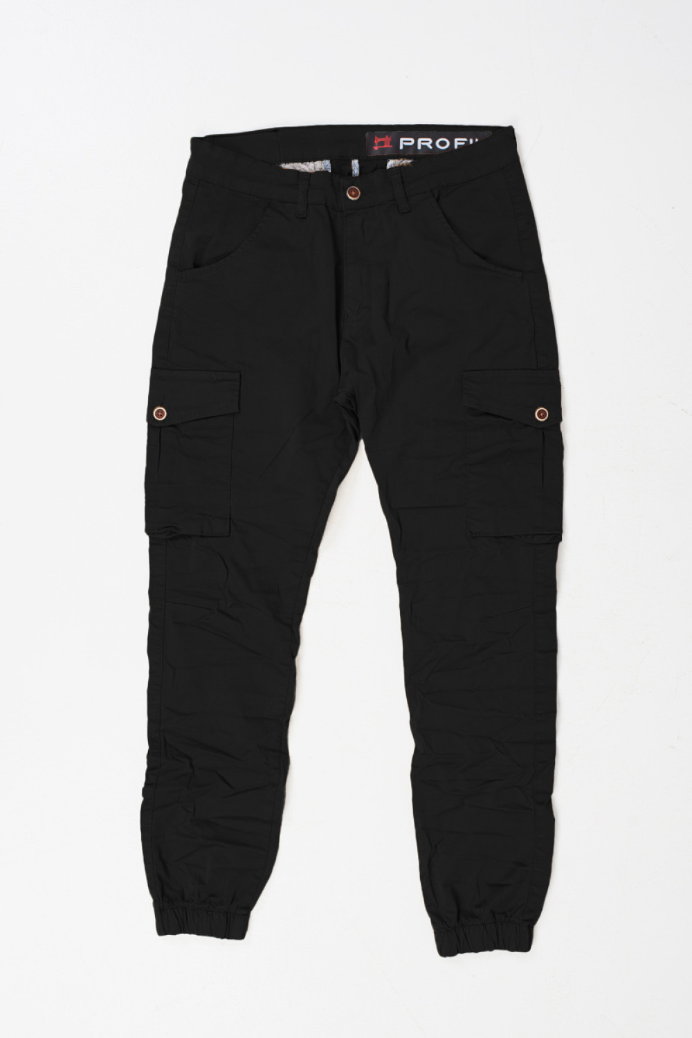 Men's Cargo PROFIL pants with elastic 380 BLACK