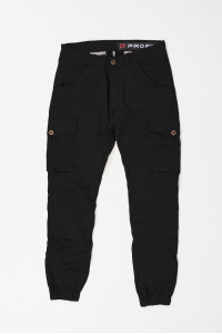 Men's Cargo PROFIL pants with elastic 380 BLACK