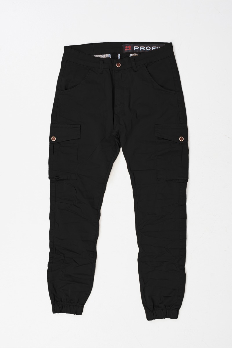 Men's Cargo PROFIL pants with elastic 380 BLACK Men's Cargo PROFIL pants with elastic 380 BLACK