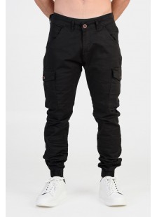 Men's Cargo PROFIL pants with elastic 380 BLACK Men's Cargo PROFIL pants with elastic 380 BLACK
