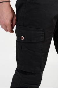 Men's Cargo PROFIL pants with elastic 380 BLACK