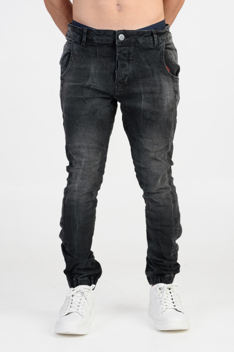 Men's jeans PROFIL with elastic 600 BLACK