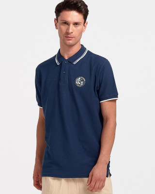 Men's Polo Shirt Pique REBASE RGS 35S NAVY