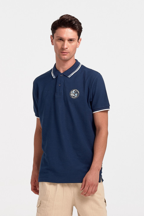 Men's Polo Shirt Pique REBASE RGS 35S NAVY