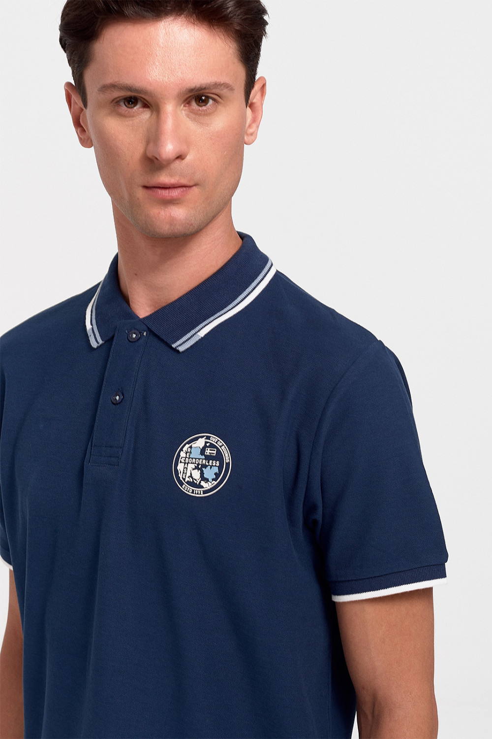 Men's Polo Shirt Pique REBASE RGS 35S NAVY
