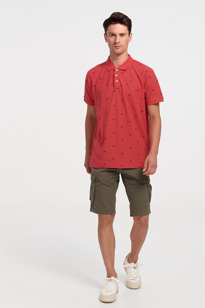 Herren-Poloshirt Pique REBASE RPS 284S CORALL