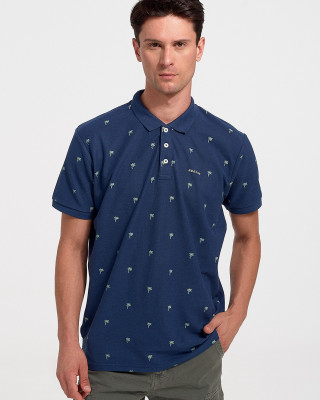 Men's Polo Shirt Pique REBASE RPS 284S NAVY