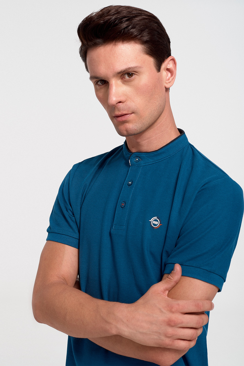 Men's Polo Shirt Pique REBASE RPS 277S PETROLE