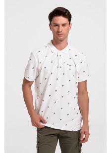 Men's Polo Shirt Pique REBASE RPS 284S WHITE
