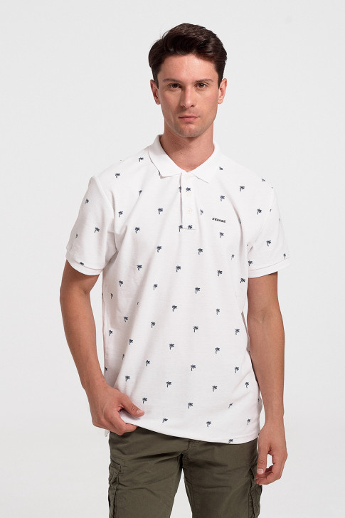 Men's Polo Shirt Pique REBASE RPS 284S WHITE