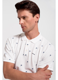 Men's Polo Shirt Pique REBASE RPS 284S WHITE