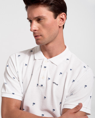 Men's Polo Shirt Pique REBASE RPS 284S WHITE