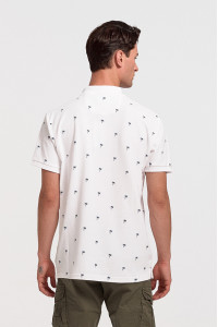 Men's Polo Shirt Pique REBASE RPS 284S WHITE