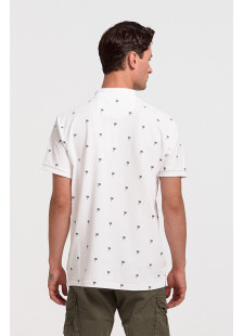 Men's Polo Shirt Pique REBASE RPS 284S WHITE