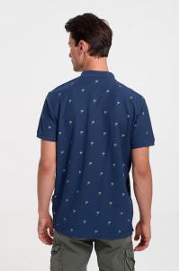 Men's Polo Shirt Pique REBASE RPS 284S NAVY