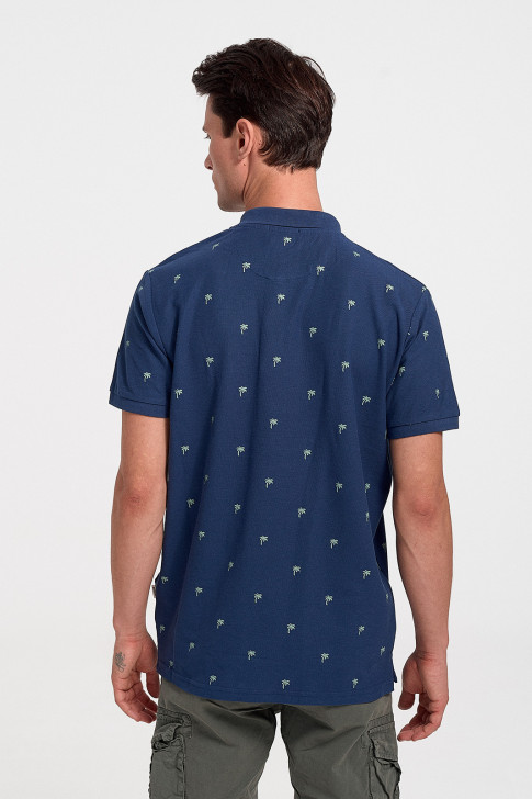 Men's Polo Shirt Pique REBASE RPS 284S NAVY