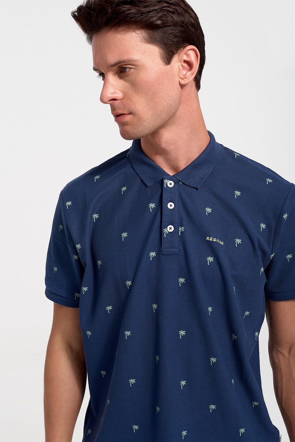 Men's Polo Shirt Pique REBASE RPS 284S NAVY