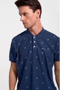 Men's Polo Shirt Pique REBASE RPS 284S NAVY