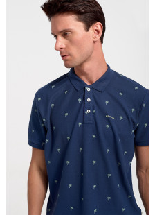 Men's Polo Shirt Pique REBASE RPS 284S NAVY