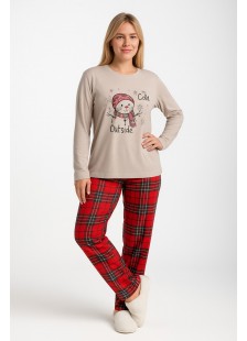 DAMENPYJAMA MIT KARIERTER HOSE RELAX 3225111 DAMENPYJAMA MIT KARIERTER HOSE RELAX 3225111