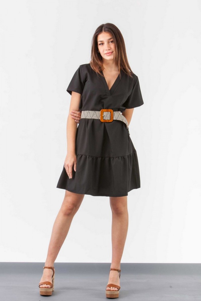 SIMPLE Festes Kleid V Volleys 230