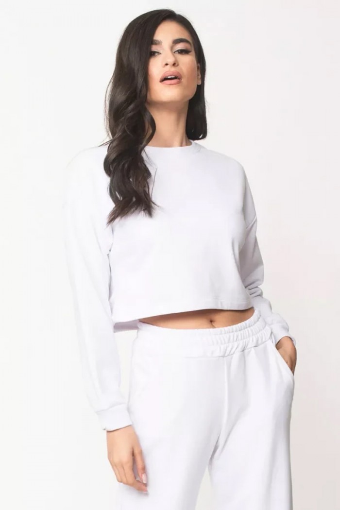 Blouse cropped sweatshirt SIMPLE FASHION 0-7001