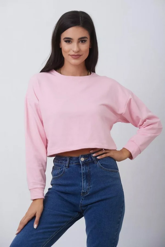 Blouse cropped sweatshirt SIMPLE FASHION 0-7001