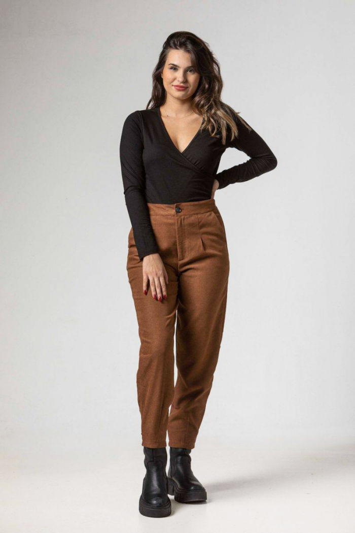 Pants twill pockets SIMPLE FASHION 23-6028