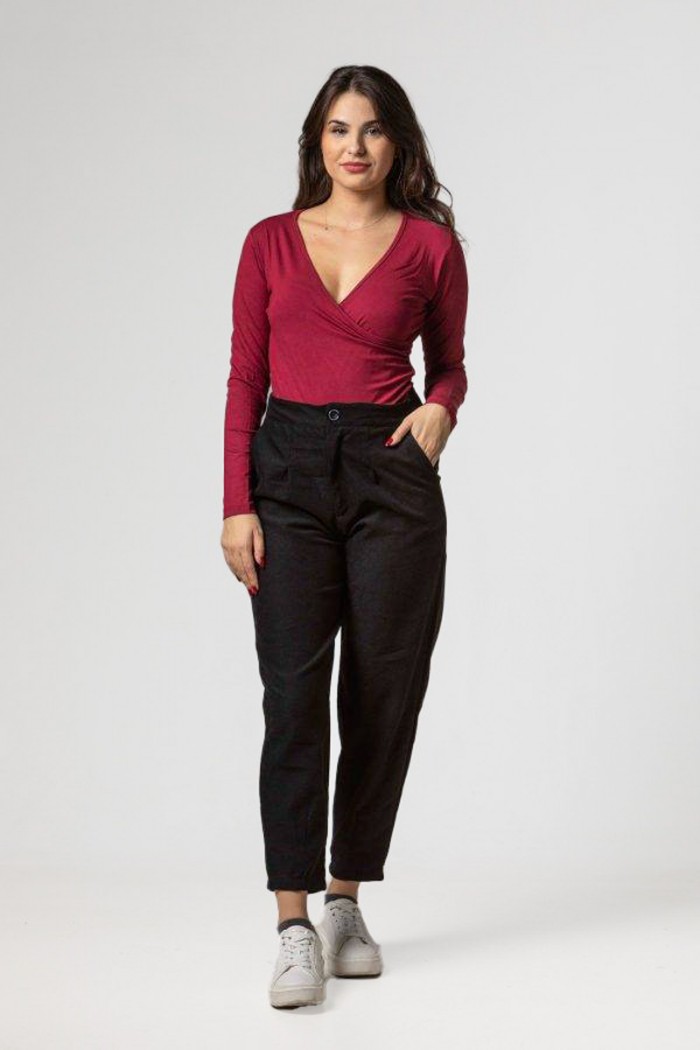 Pants twill pockets SIMPLE FASHION 23-6028